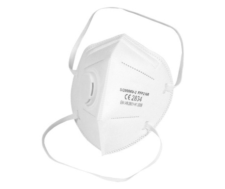 Maska FFP2, z zaworem/supresorem, pakowana pojedynczo, certyfikat CE, biała