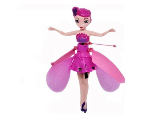 Интерактивна играчка, левитираща фея, 20 см, розова
