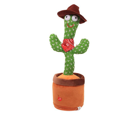 Zabawka interaktywna, Kaktus Tancerz z brązowymi kapeluszami, 120...