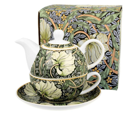 Čajnik s skodelico in krožnikom William Morris - Pimpernel 350 ml
