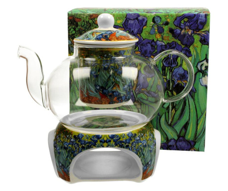 Čajnik s grijačem i infuzerom za čaj Vincent Van Gogh - Irises 1 L