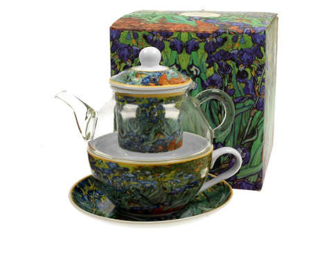 Posuda za čaj i tanjurić Vincent Van Gogh - Irises 330 ml