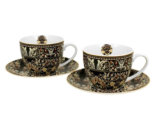 Сервиз 2 чашки с чинийки William Morris - Acanthus Leaves 280 ml