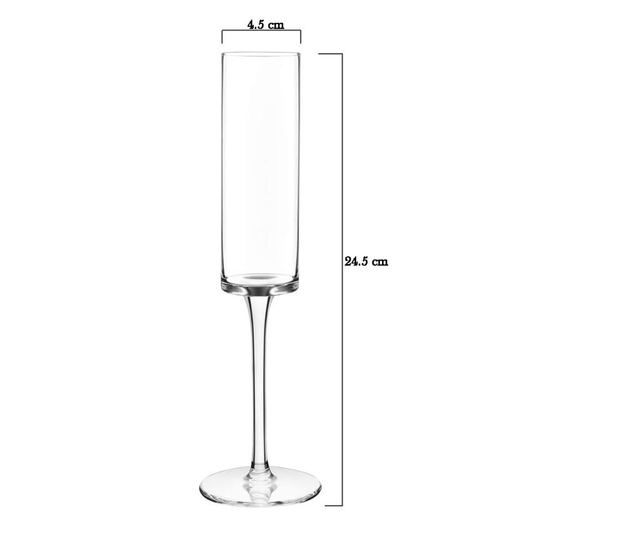 Set 6 pahare sampanie quasar & co., sticla, 200 ml, 4,5 x 24,5 cm, transparent Quasar & Co.