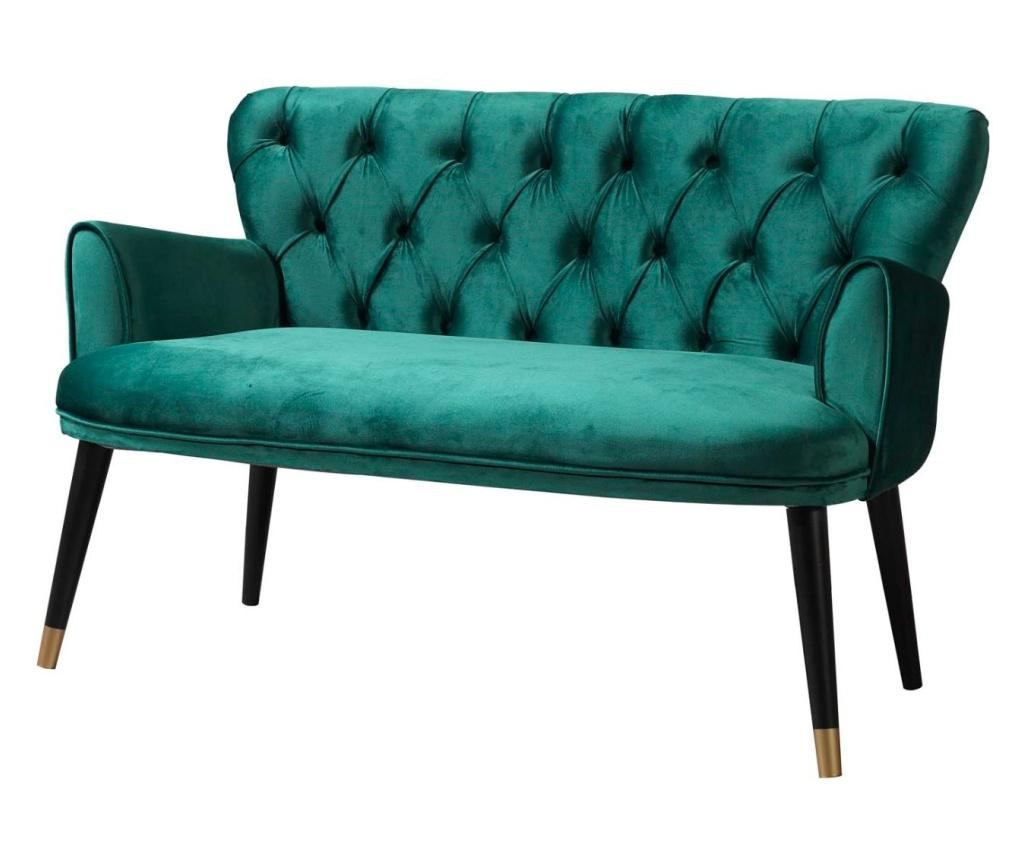 Canapea 2 locuri Pandia Home, verde, 125x60x75 cm - 2