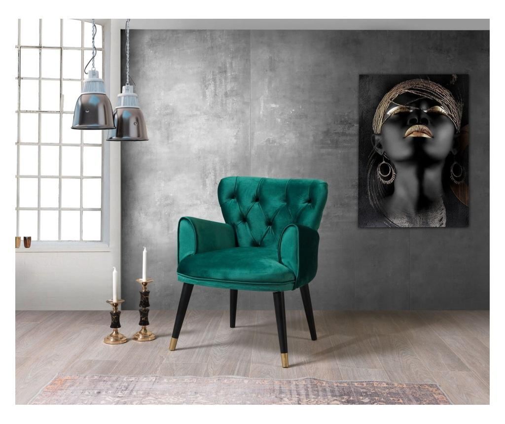 Fotoliu Pandia Home, verde, 65x60x75 cm - 2