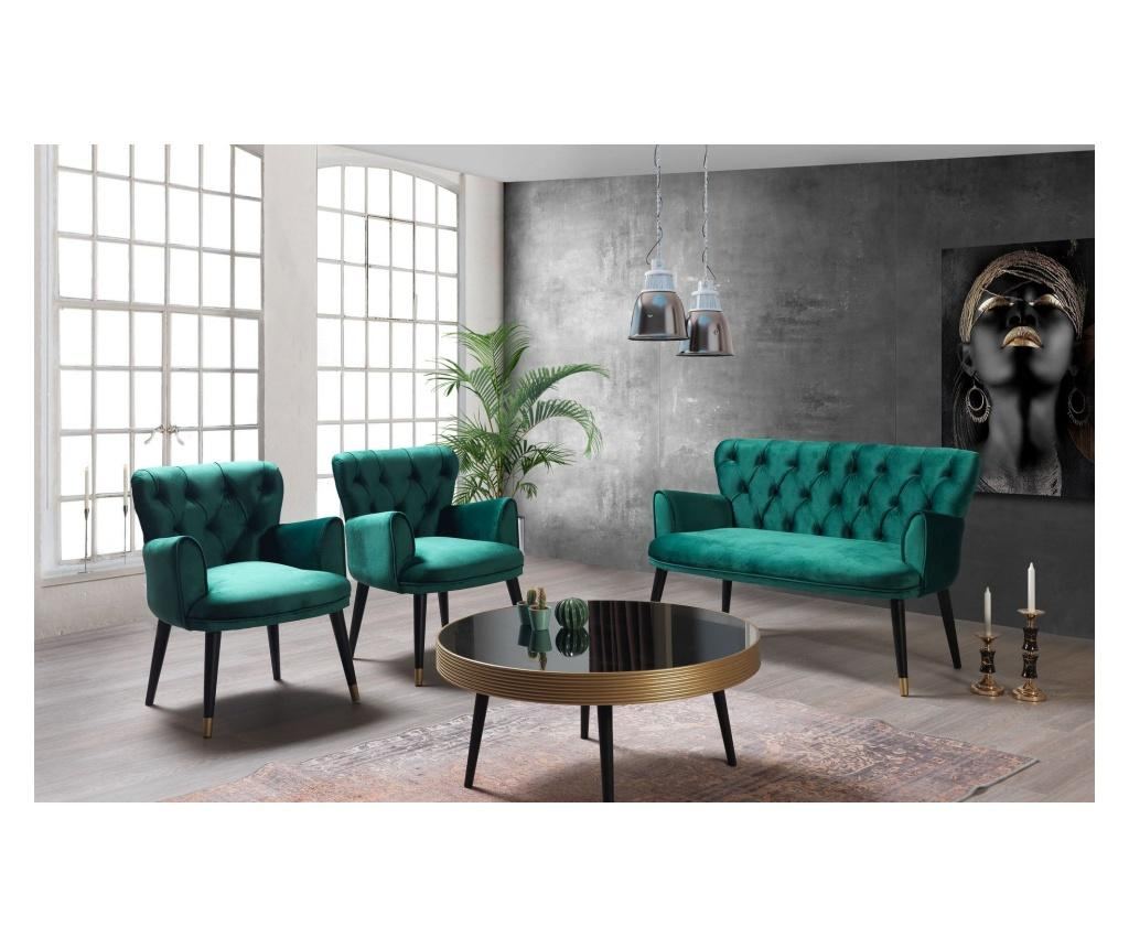 Fotoliu Pandia Home, verde, 65x60x75 cm - 4