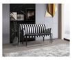 Canapea 2 locuri Pandia Home, negru/alb, 125x60x75 cm thumbnail 2
