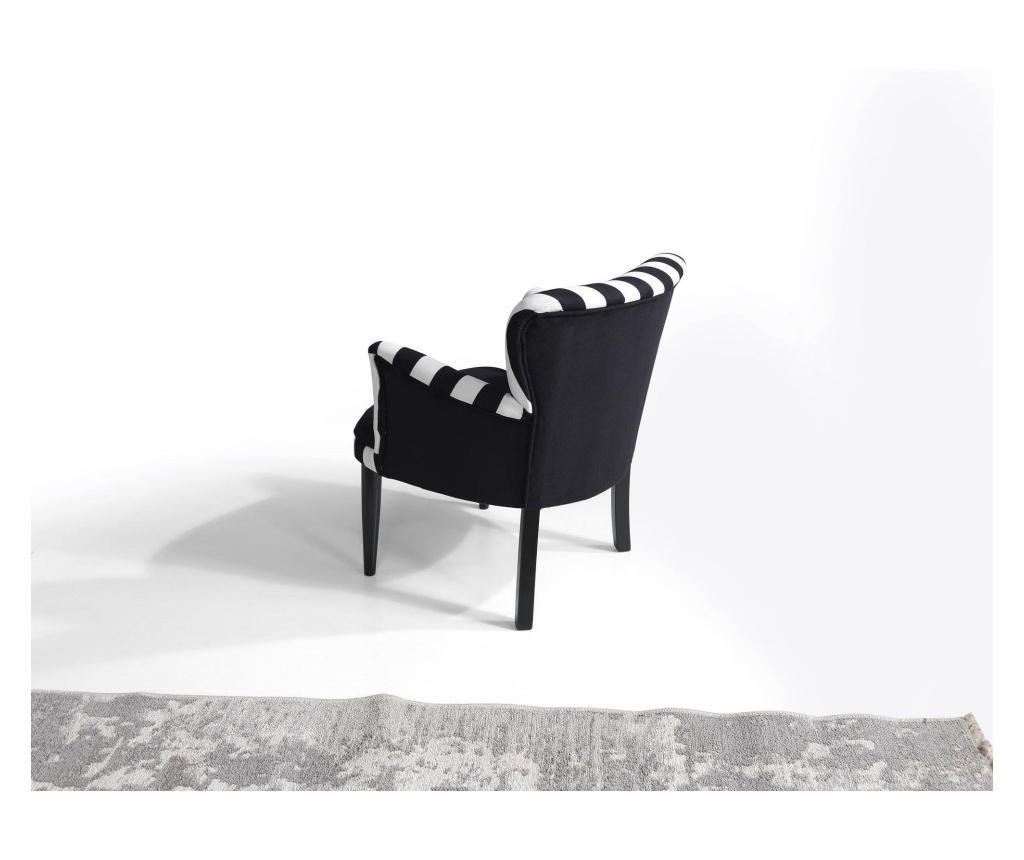 Fotoliu Pandia Home, negru/alb, 65x60x75 cm - 2