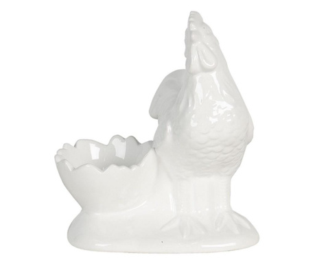 Bijeli keramički držač za jaja, model Cocos, 11x9x13 cm