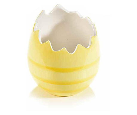 Ukrasno žuto keramičko jaje 11x12 cm