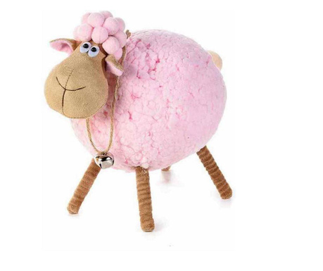 Фигурка овца От Текстил Розово 23x15x21 См