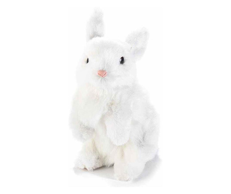 Фигурка на зайче Великден От кожа Изкуственa Бял 12x9x17 См