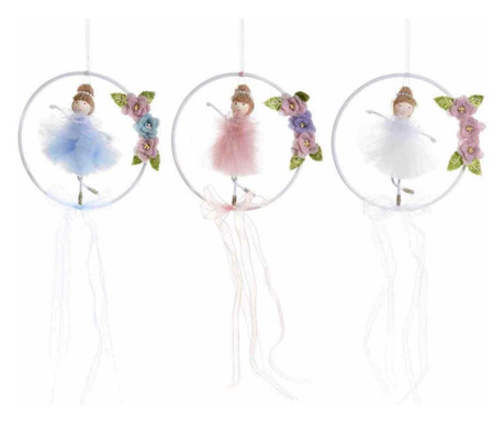 Set od 3 viseće krune ukrašene balerinama 15 cm