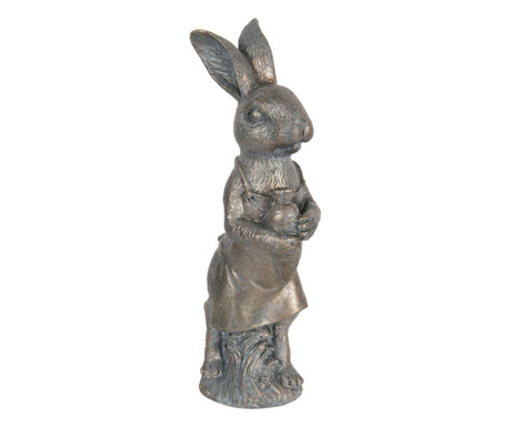 Figurica Bunny Girl od srebrnog poliresina sa zlatnom patinom 10x6x21 cm