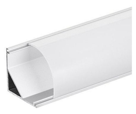 Profil din aluminiu, pentru banda led, apn208, de colt, 2m, ultralux