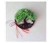 Martisor cu licheni stabilizati, copacul vietii, verde, 5 cm diametrul 5x5 cm