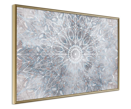 Плакат Artgeist - Winter Mandala - Златна рамка - 45 x 30 cm