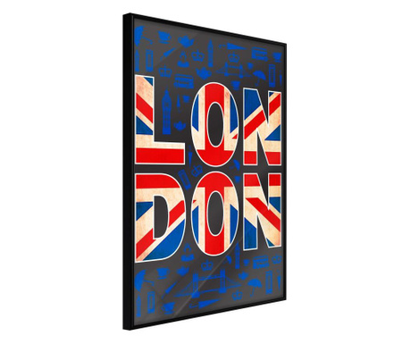 Poster Artgeist - London - Crni okvir - 20 x 30 cm