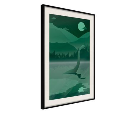 Плакат Artgeist - Loch Ness [Poster] - Черна рамка с паспарту - 40 x 60 cm