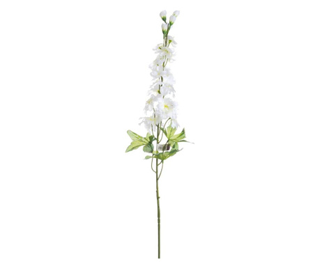 Floare artificială, delphinium, albă ,72 cm, Emerald