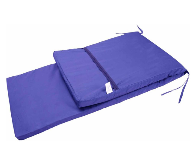 Vízálló matrac napozóágyhoz Somnart 60x190x4,5 cm, két szegmens, szivacs belsejében, vastagsága 4,5 cm, sötétkék