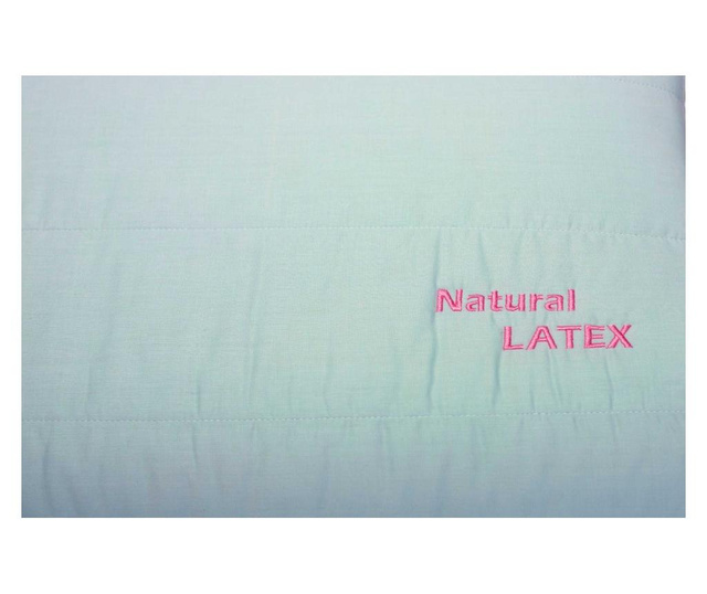 Somnart párna LATEXCEL, 66x38x14 cm, natúr latex, 100% pamuthuzat, kék