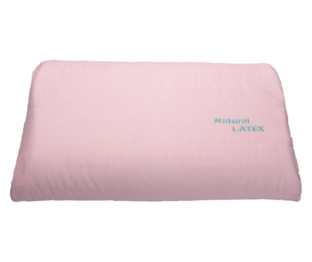 Somnart természetes latex ergonómiai párna, rózsaszín, 64x40x15 cm