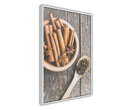 Faldekoráció - kitchen essentials - fehér keret - 20 x 30 cm