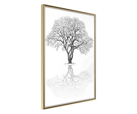 Poster Artgeist - Roots or Treetop - Zlatni okvir - 30 x 45 cm