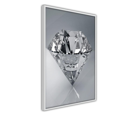 Faldekoráció - precious gem - fehér keret - 20 x 30 cm