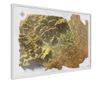 Faldekoráció - raised relief map: vienna - fehér keret - 30 x 20 cm