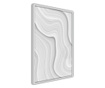 Faldekoráció - snow contour lines - fehér keret - 20 x 30 cm