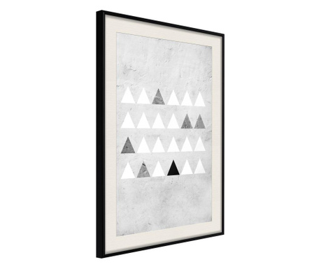 Poster Artgeist - Christmas Tree Plantation - Crni okvir s paspartuom - 40 x 60 cm