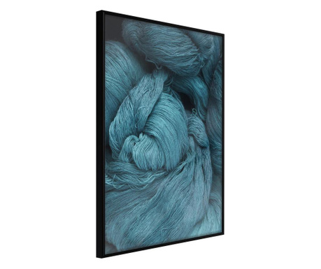 Плакат Artgeist - Blue Skein - Черна рамка - 20 x 30 cm