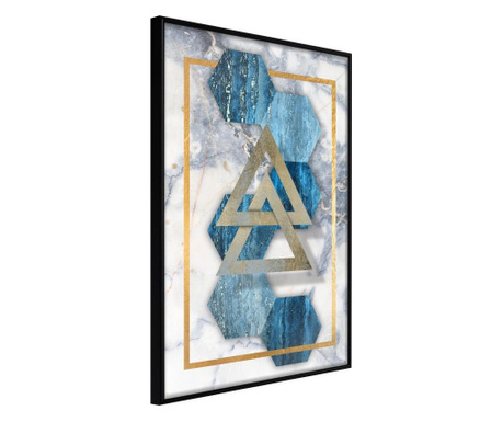 Плакат Artgeist - Marble Composition I - Черна рамка - 20 x 30 cm