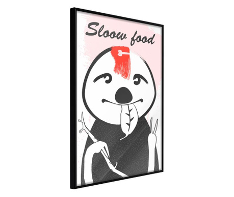 Плакат Artgeist - Sloth's Favourite Food - Черна рамка - 20 x 30 cm