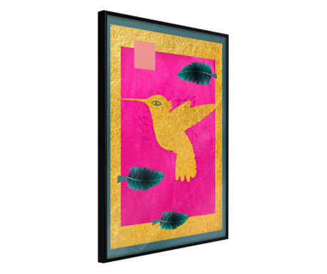 Плакат Artgeist - Native American Hummingbird - Черна рамка - 20 x 30 cm