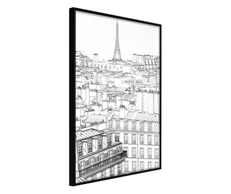 Плакат Artgeist - Fashion Capital - Черна рамка - 20 x 30 cm