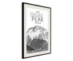 Poster Artgeist - Peaks of the World: Broad Peak - Crni okvir s paspartuom - 30 x 45 cm