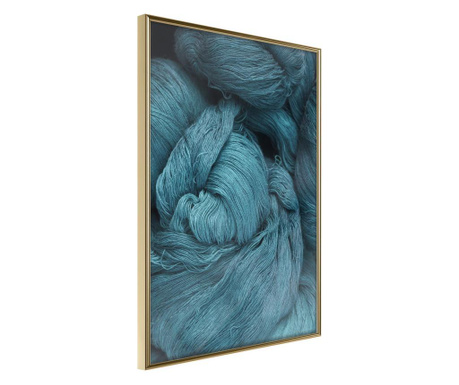 Плакат Artgeist - Blue Skein - Златна рамка - 20 x 30 cm