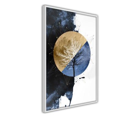 Faldekoráció - harmony of opposites - fehér keret - 20 x 30 cm