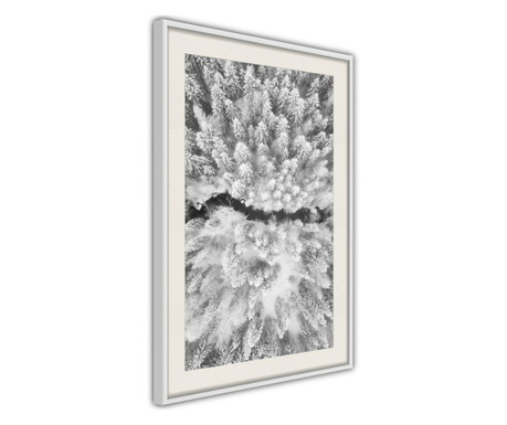 Poster Artgeist - Frost Land - Bijeli okvir s paspartuom - 20 x 30 cm