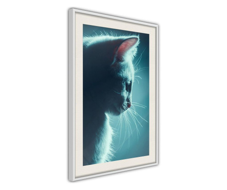 Poster Artgeist - Adorable Furball - Bijeli okvir s paspartuom - 20 x 30 cm