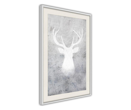 Poster Artgeist - White Shadow - Bijeli okvir s paspartuom - 20 x 30 cm