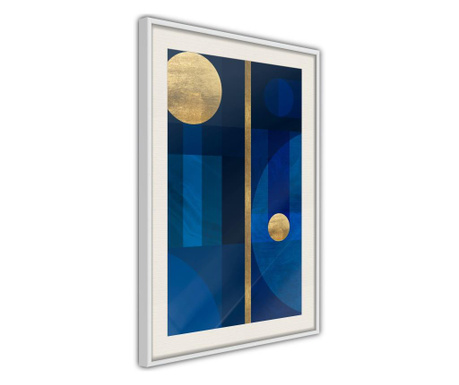 Poster Artgeist - Two Moons - Bijeli okvir s paspartuom - 20 x 30 cm