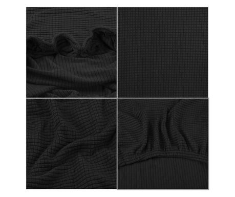 Set od 4 univerzalne navlake za stolice, poliester i spandeks, crne