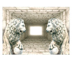 Samoljepljiva foto tapeta Artgeist - Chamber of lions - 392 x 280 cm
