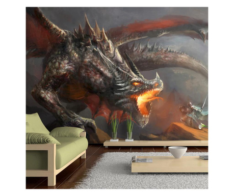 Samoljepljiva foto tapeta Artgeist - Dragon fire - 392 x 280 cm