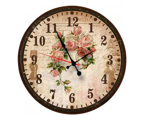 Часовник с нежни рози 30 х 20 cm Wall decorations